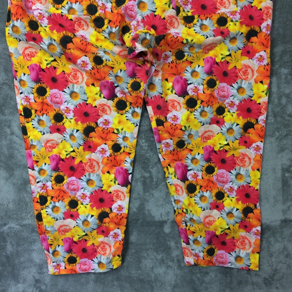 Lucy and Yak Overalls Womens 16 Dungarees Multicolor Flower Power Outdoors - Picture 5 of 16